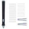 3 Colors Electric Eraser, Automatic Eraser Battery Operated Automatic Pencil Shape Eraser Kit with 22 Eraser Refills for Drawing, Painting(Black)