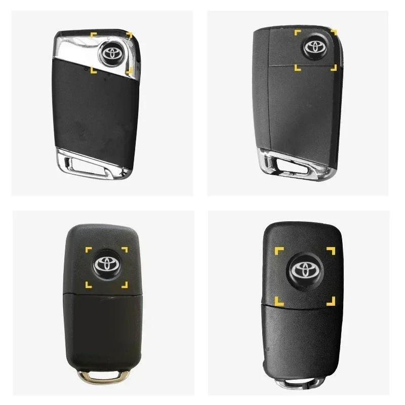 Guscio Portachiavi Auto 14mm Adesivo Logo Emblema Simbolo Per Toyota GR Gazoo Racing Supra Corolla Parti Sport 86 Yaris Grmn Corolla