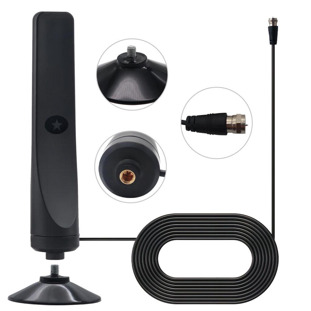2026 HD Digital Indoor TV Antenna with Vertical Suction Cup, Compatible with European and American Signals.