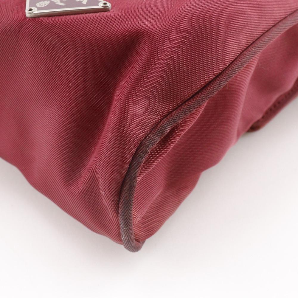 PRADA 2WAY waist bag Shoulder Bag MV583 CERISE Red Nylon Women Used