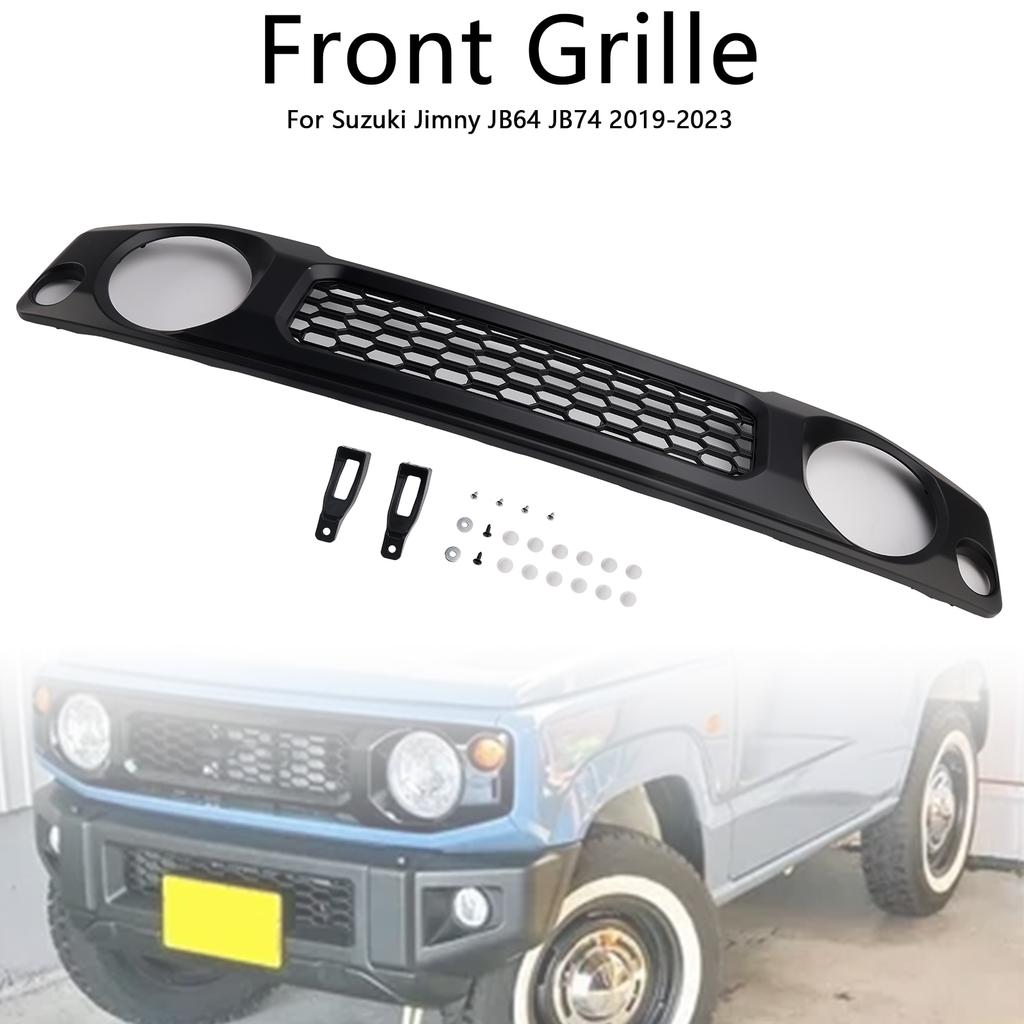 Schwarzer Wabengitter-Frontstoßfängergrill passend für Suzuki Jimny JB74 2019-2023