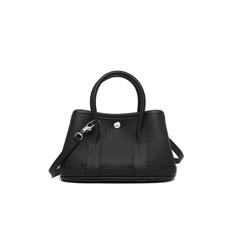 Bag  mini cowhide mini garden bag women s bag bucket bag shoulder portable tote bag simple and versatile