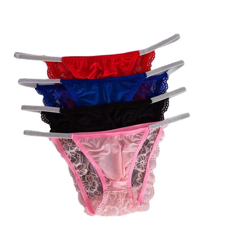 Men's sex products, men's sex briefs, lace lace perspective mesh panties