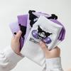 Kuromi Cartoon Mesh Mid-Calf Socken für Mädchen - Sommer Schweißabsorbierende Baumwolle