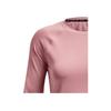 Under Armour Rush Casual Retro Football Sports Round Neck Running Training Raglan Sleeve T-Shirt Women T-Shirt Pink 1368179-697