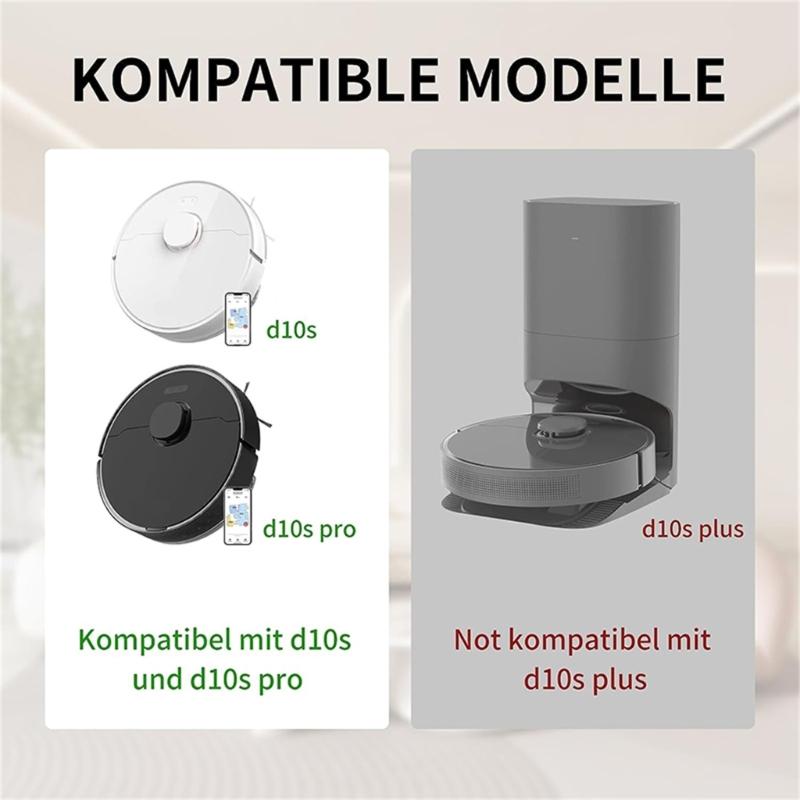 HEPA Filter System Main Edge-Sweeping Brush Mop Anti-Allergen Suitable for DreameD10S/D10S PRO Robot Vacuum Cleaner Part