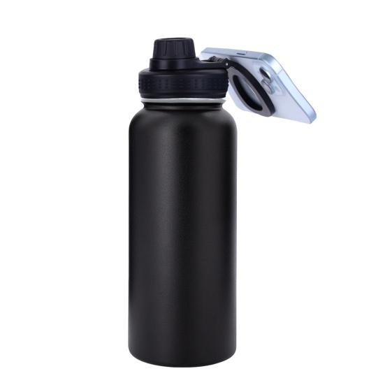 1000ML Insulated Bottle Food Grade 304 Stainless Steel High Temperature Resistant with Magnetic Rotary Phone Holder Portable Hot 12 Hours Cold 24