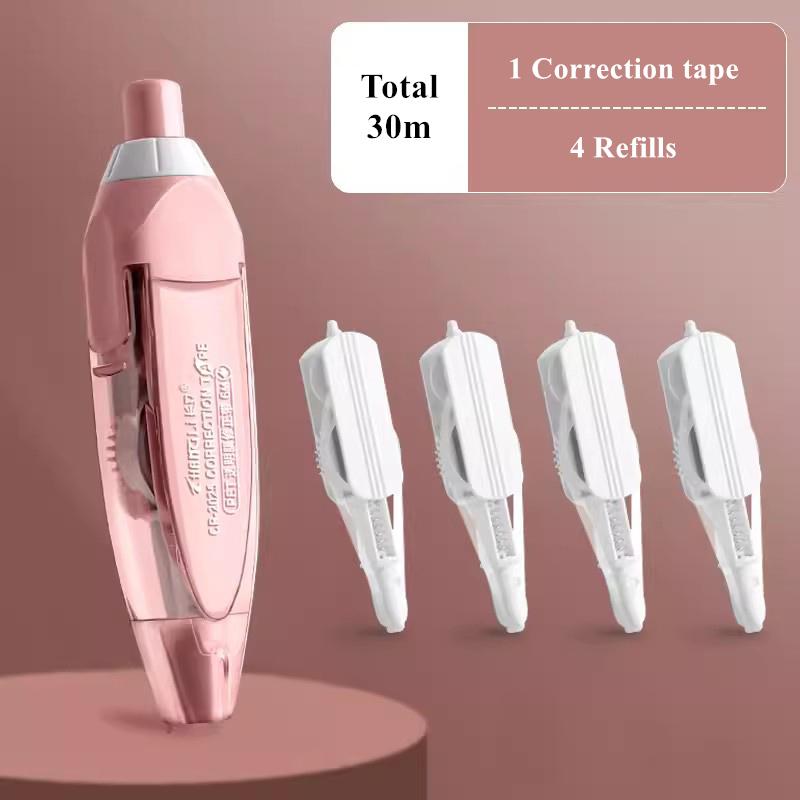 Корекційна стрічка типу Kawaii. Змінні заправки. Білий коректор. Стрічка для студентів. Японські канцтовари. Шкільне приладдя.