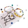 100pcs Colorful Smiley Face Beads - 10mm Acrylic Round Happy Face Loose Spacer Beads Spacer Beads for DIY Jewelry