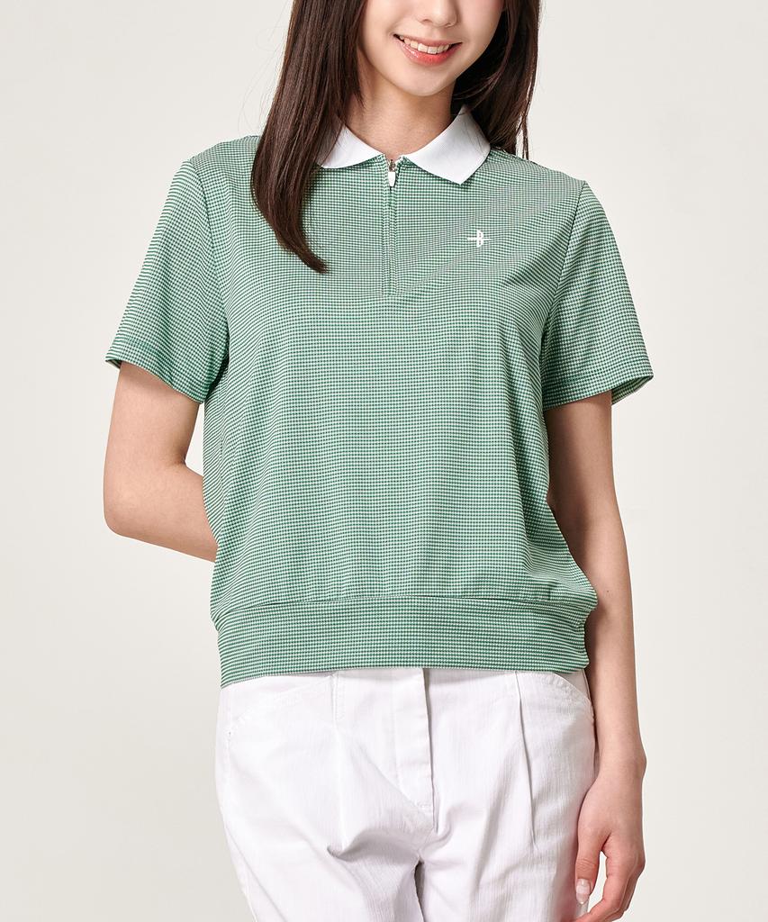 BILTMORE Women'S Golf Mini Check Short Sleeve T-Shirt