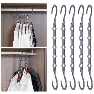 8Pcs Clothes Hangers with 360-Degree Swivel Hook Strong Load-bearing Collapsible Hangers Closet Organizers