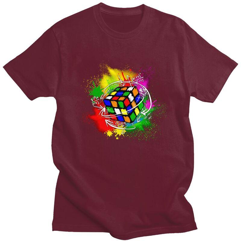 Custom Cool Vintage Rubix Rubiks Cube Math Lover T Shirt Men 100 Cotton Tshirt Casual Tees Streetwear Tshirt