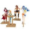 Four Models of One Piece At the Bar, Anime Figures Standing Pose, Empress Standing Pose, Vivi Lying Down, Nami Sitting Pose, Ace Ornaments
