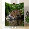 Leopard by Water Blanket for All Seasons Blanket Lunch Break Throw Gift