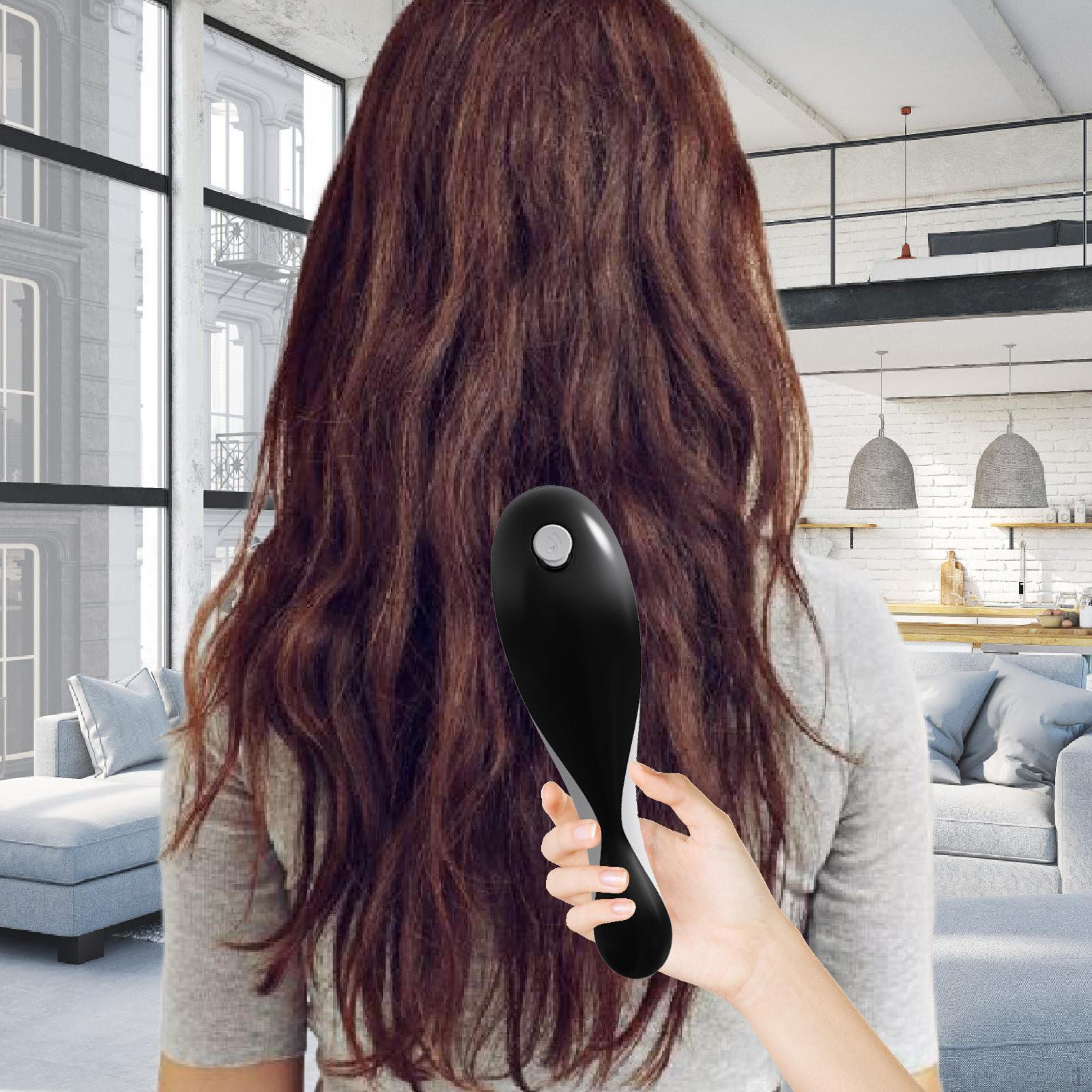 

Electric Scalp Massager Liquid Guide Comb Hair Care Tool Brush Black White