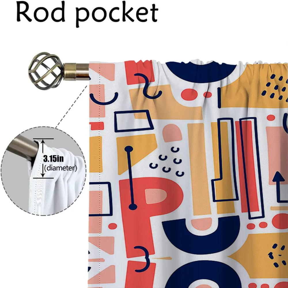 Art Pattern Home Interior Curtains Living Room Halloween Decoration Curtain Shades Tulle Bedroom Partition Darkening For Great Made Of Polyester