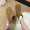 Women's Large Size Soft Sole Heightening Winter Warm Fur One Anti-slip Snow Boots Plush Lined Ankle Boots Outdoor Sports Martin Cotton Boots