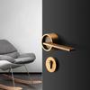 Anti-theft Design Door Handle Lock Zinc Zinc Zinc Alloy Deadbolt Lock Round Door Lock  Bedroom Door