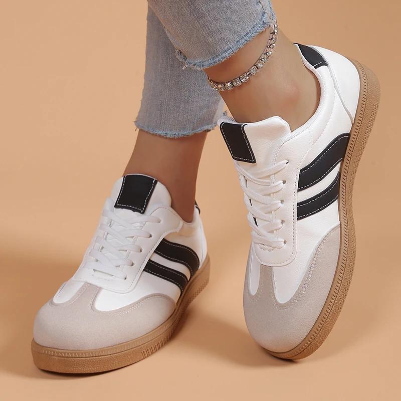 

Модные легкие женские повседневные кроссовки Модные черно-белые полосатые кроссовки для женщин Удобные нескользящие балетки Zapatoas Mujer 42 белый