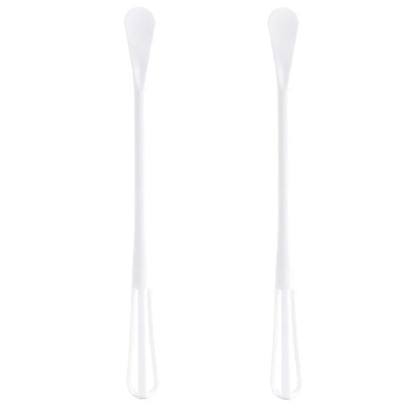 1/2PCS Small Mini Plastic Whisk Mixer Hand Egg Beater Stirrer Baking Blender Tool Double Head Whisk with Small Spoon Kitchen