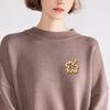 1PC Knitted Fabric Buckle Exquisite Clothing Accessories Rural Style Natural Style Sweater Buckle Elegant Wooden 10 Styles