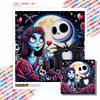 5D DIY Diamond Painting Kit, Skeleton Lover, Adult Beginner 5D Round Diamond Embroidered Crystal Mosaic Crafts, Suitable for Home Wall Settings