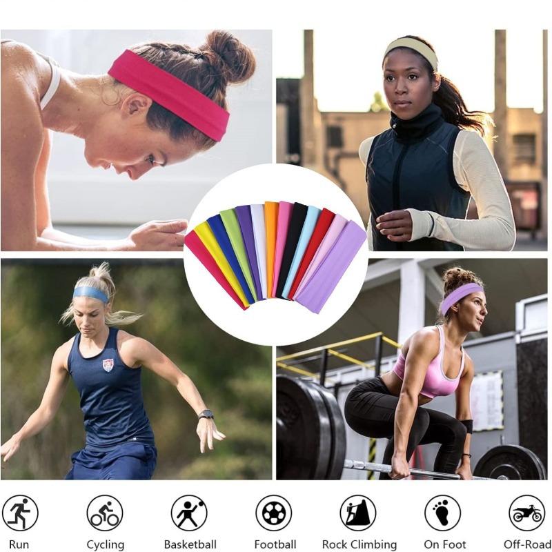 Elastic Hair Band Fashion Headbands Solid Color Knitted Sports Running Fitness Yoga Hair Bands Makeup Hair Accessories For Women