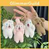Crafted Beautifully Plush Dog And Rabbit Keychains Super Soft Lovable Collectible Toys