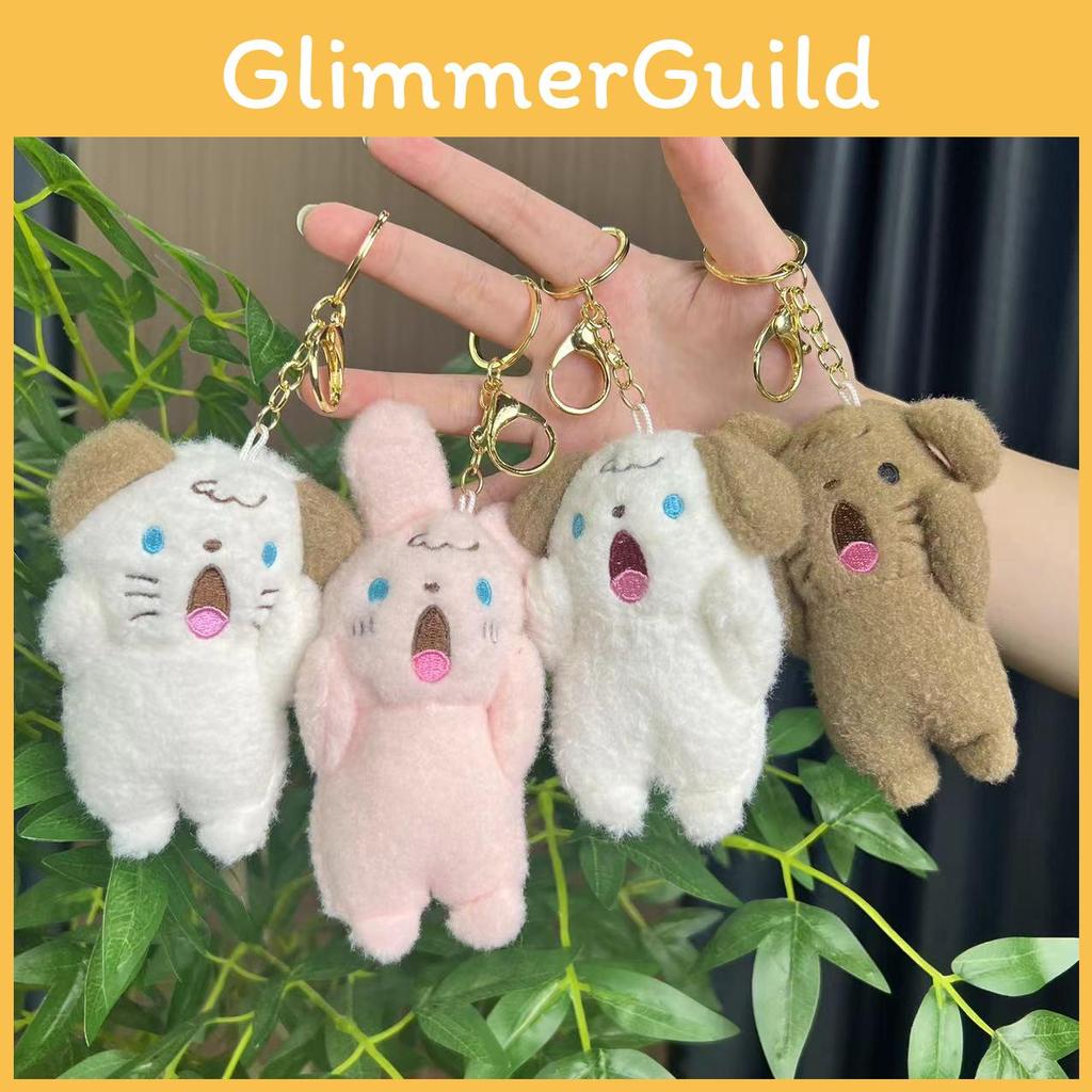 Crafted Beautifully Plush Dog And Rabbit Keychains Super Soft Lovable Collectible Toys