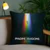 Imagine D-Dragons Band Pillow Case Anti-Dustmite Pillowcase Invisible Zipper Silky Short Plush Sofa Cushion Cover