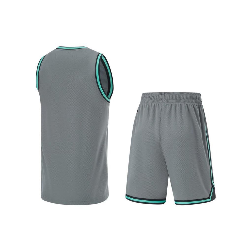 Li-Ning CBA Logo Basketball Suit 'Grey Green' Men's AATU019-8