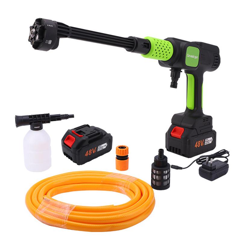 

Бесщеточный электрический мойщик высокого давления 1000 Вт 6-в-1, автомобильный, садовый, беспроводной водяной пистолет для аккумуляторного пистолета-распылителя Makita 21 В зелёный