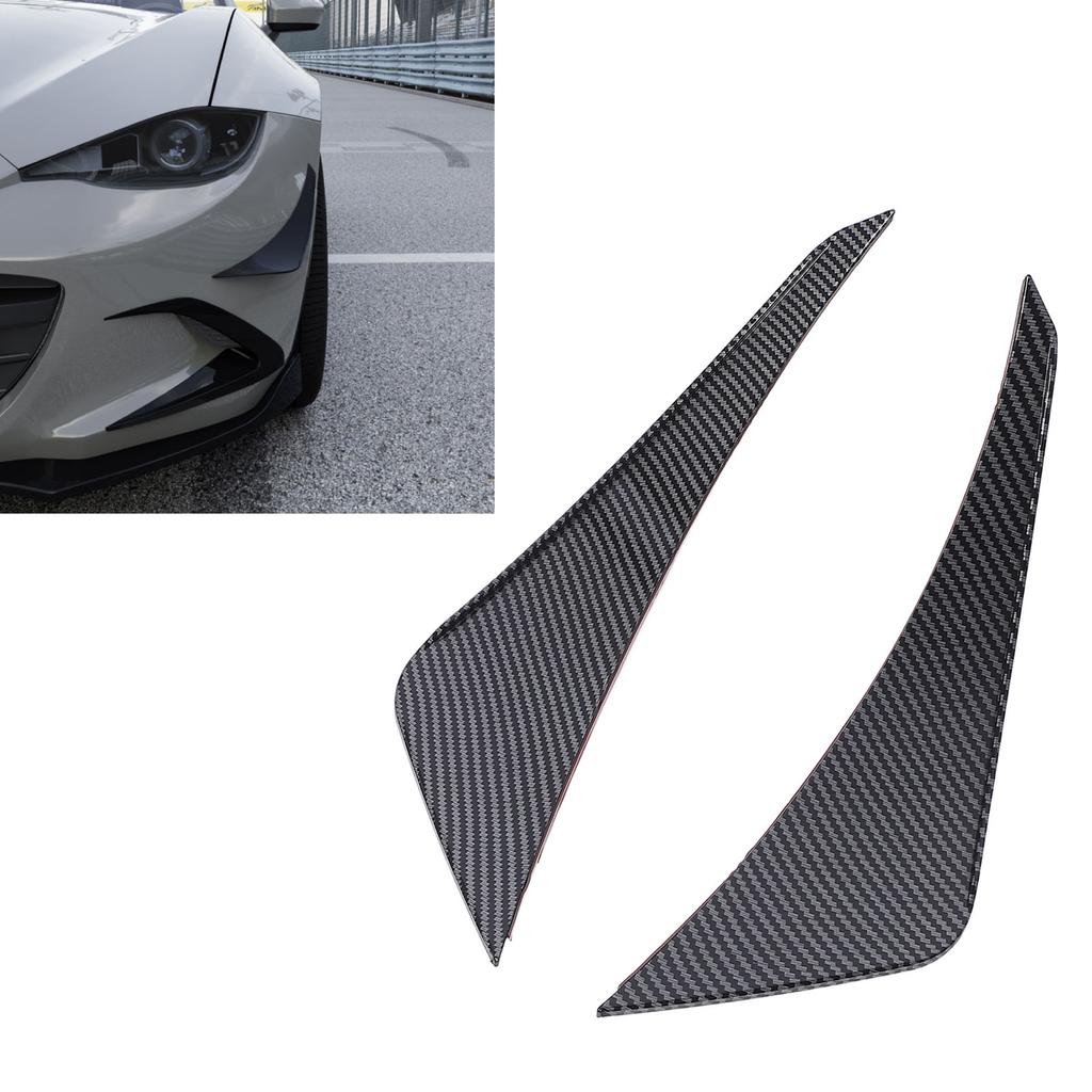2 Pcs Front Bumper Side Spoiler Sporty Look Increase Stability Replacement for Miata ND 2016 Onwards