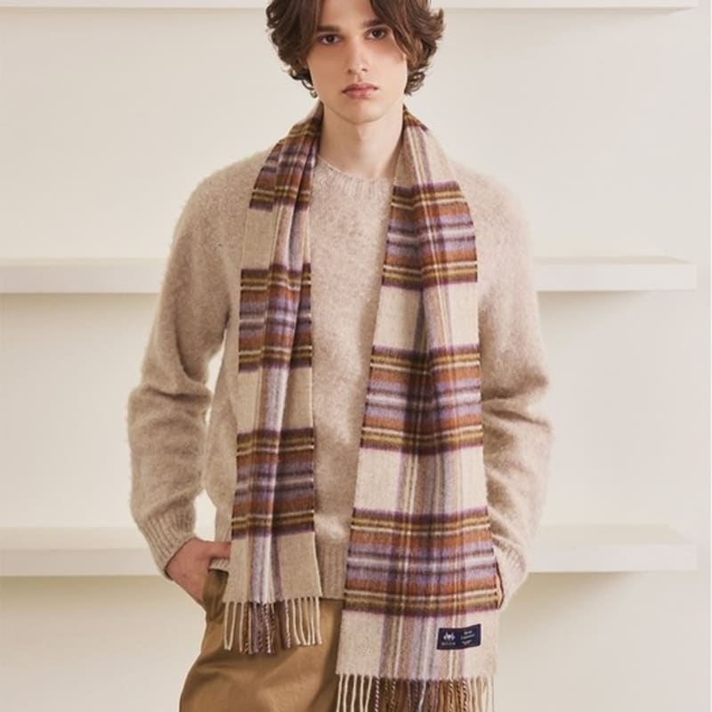 ABRAHAM MOON Merino Wool Muffler 25cm - Dress Header