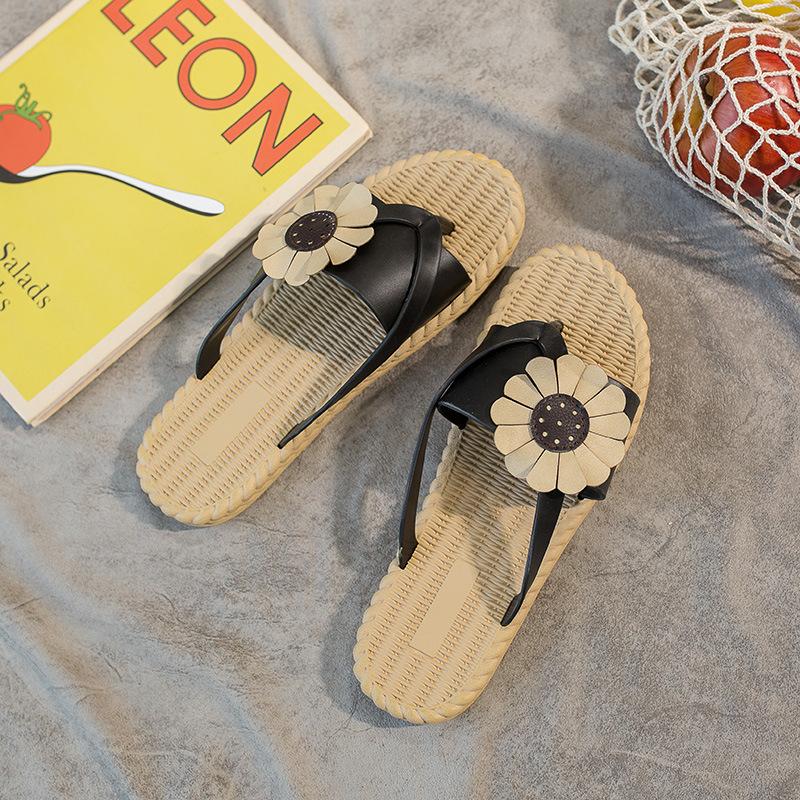 

New spring and summer cool slippers women can wear sunflower flowers non-slip wear-resistant cute beach flip-flops 40/41