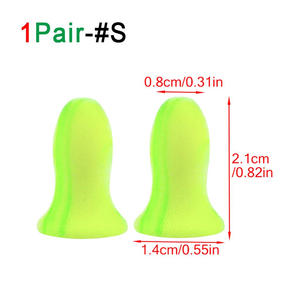 Tcare 1Pair Soft Foam Earplugs 35Db-60Db Snr Noise Reduction for Sleeping Travel Learn Sound Insulation Anti-Noise