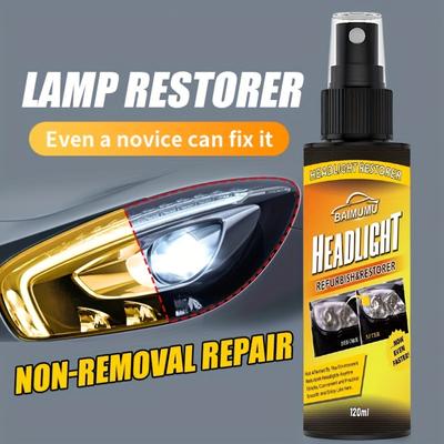 Universelles Autoscheinwerfer-Restaurationsset, 4,06 oz Scheinwerfer-Aufbereitungsspray für Projektorlinsenreparatur, Keine Demontage erforderlich