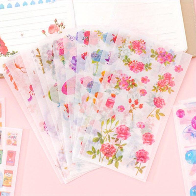 1 rinkinys romantiškų vyšnių žiedų lipdukų, skirtų „Scrapbooking“ – meniniams amatams, užrašams Vaikams, merginoms „pasidaryk pats“ kelionių žurnalo abėcėlės kortelės