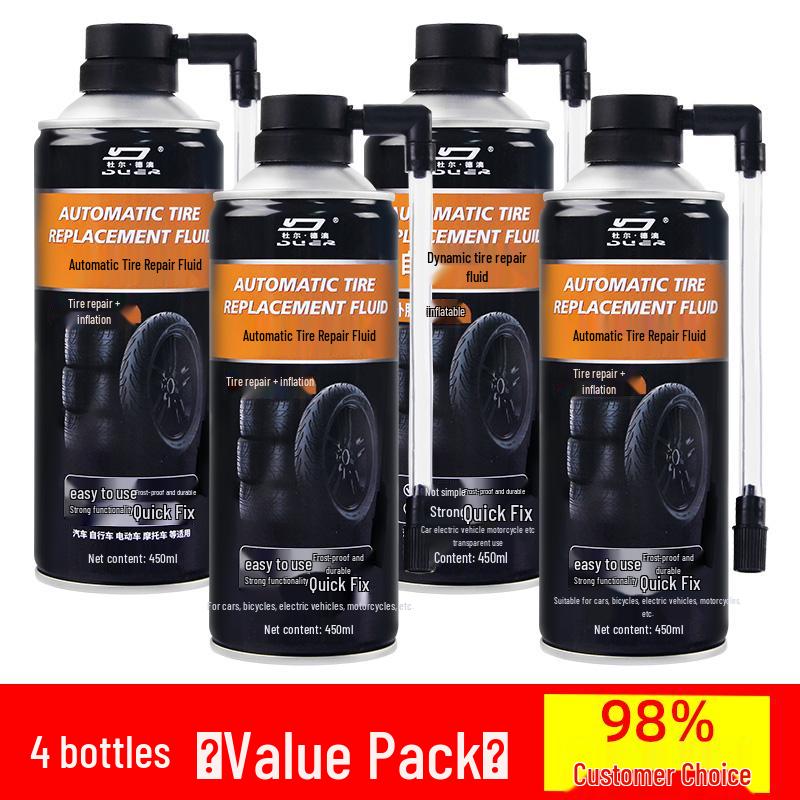 Electric Vehicle & Motorcycle Tire Sealant - Anti-Corrosion, Self-Sealing Liquid for Vacuum Tires