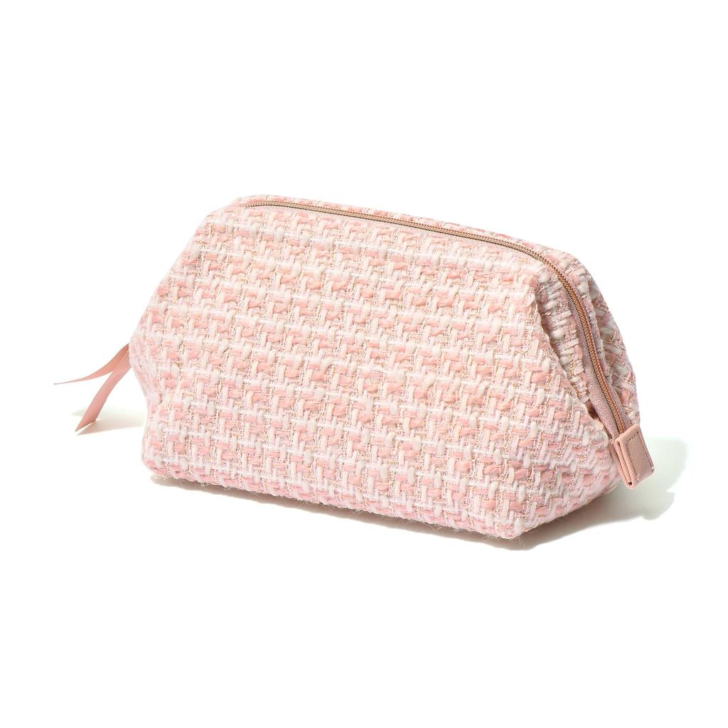 Francfranc Tweed Wire Pouch Pink