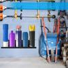 Set of 2 Sturdy Metal Bottle and Can Holders with Rustproof Coating Ideal for Garages and Auto Repair Shops Use