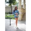2026 Spring and Autumn New Women's Fashion Solid Color Washed Denim Long Sleeve Simple Shirt Top