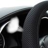 Car Steering Wheel Cover Skidproof 38cm Durable Fabric Elastic Steering Wheel Cover Car Wheel Protector Auto Interior Accessorie