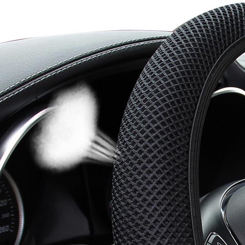 Car Steering Wheel Cover Skidproof 38cm Durable Fabric Elastic Steering Wheel Cover Car Wheel Protector Auto Interior Accessorie