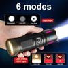 Powerful LED Flashlight Super Bright Rechargeable High Power Long Range 200M Torch Outdoor Emergency Camping Fishing Lantern