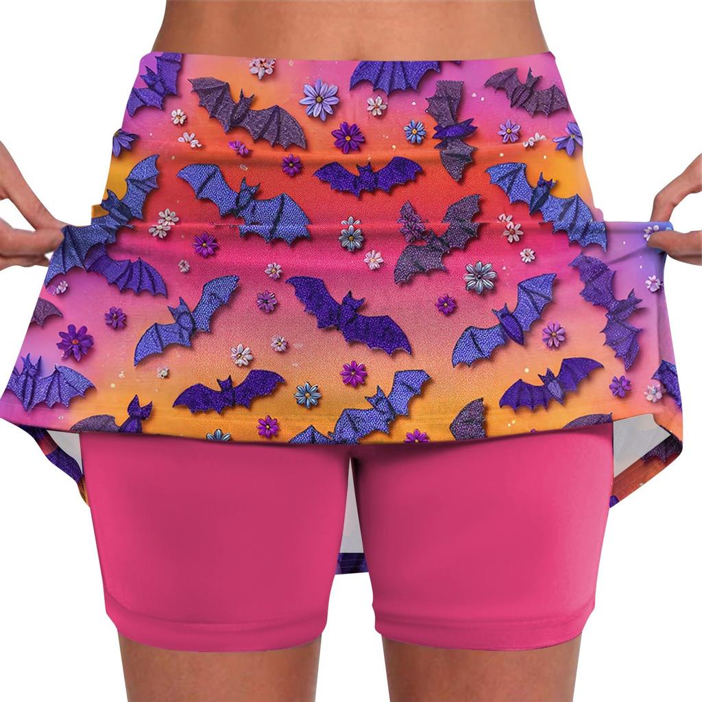 Elastic Yoga Culottes For Women Print Athletic Shorts Lightweight High Waist Skinny Joggers