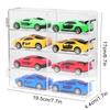 Acrylic Car Display Box 1:64 For Hot Wheels Car Model Toy 8 Grid Cabinet Rack Dustproof Stackable Car Storage Boxes Transparent