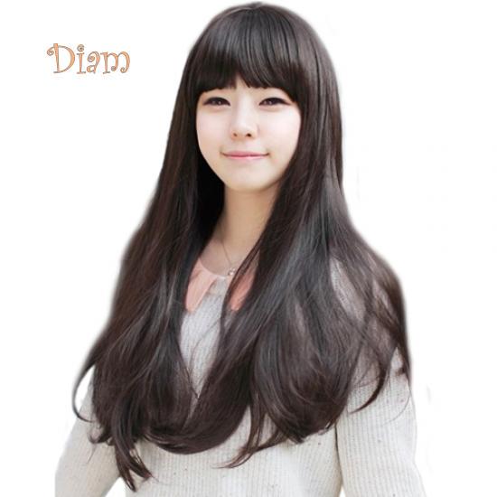 

Tenfyer модные женские девушки сексуальные длинные слегка вьющиеся косплей вечерние полные волосы парик + парик чёрный