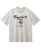 BEMIGHTY Baseball Bear Oversized Short Sleeve T-Shirt [Oatmeal] (A Type)