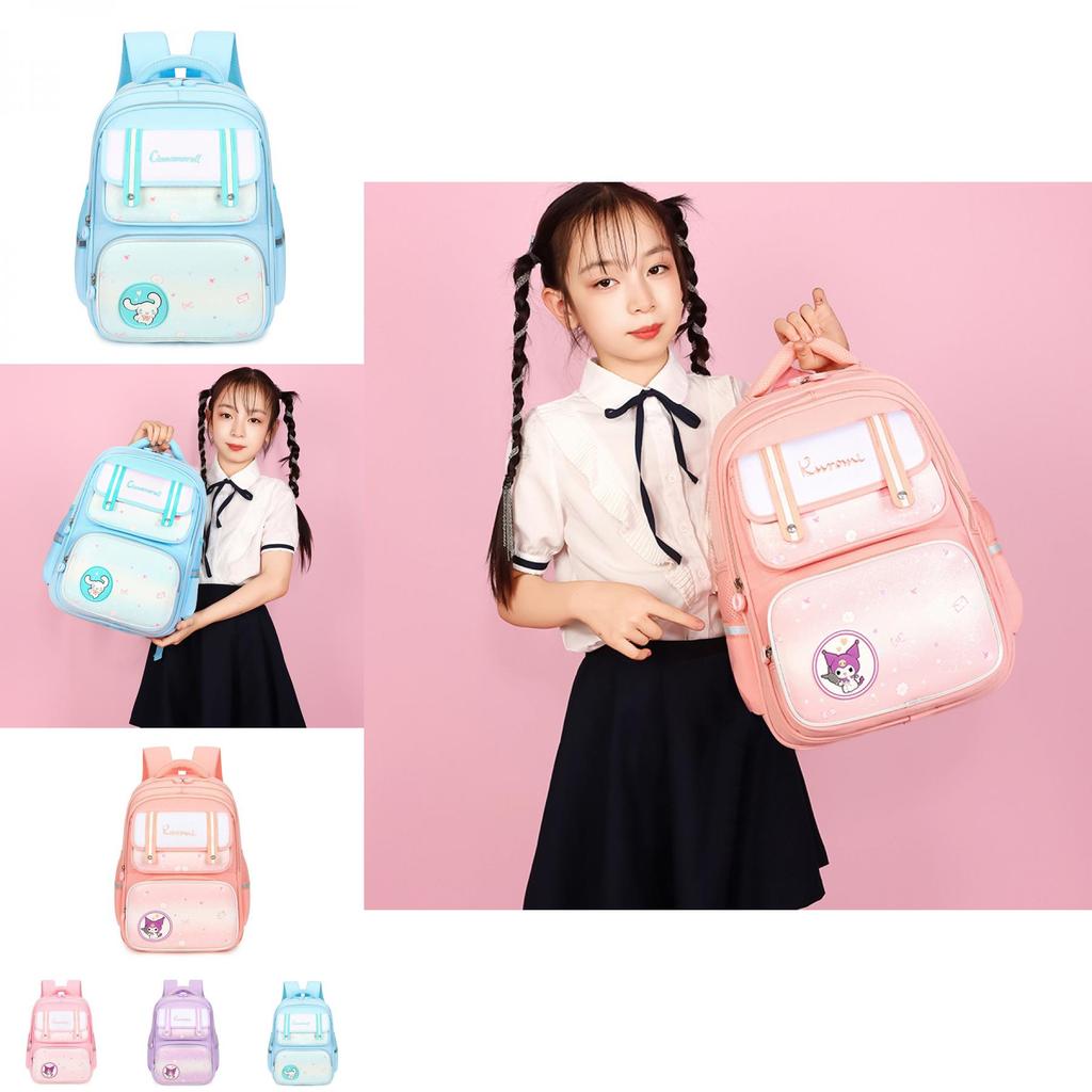 Adorable Lightweight Nylon School Backpack With Cartoon Design For Girls And Boys
